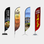 feathered flag, outdoor flags, outdoor marketing